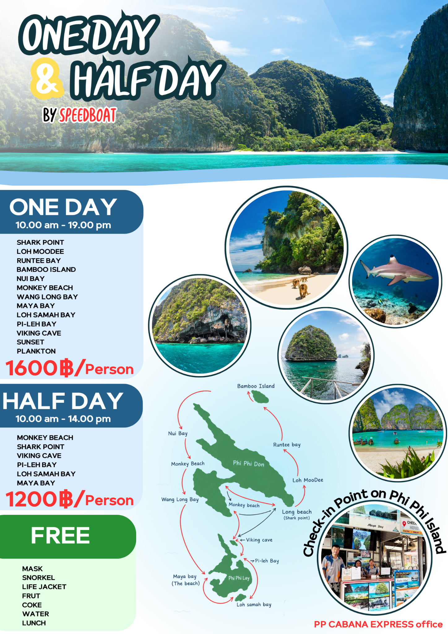 Explore Phi Phi Islands: One-Day & Half-Day Speedboat Adventures